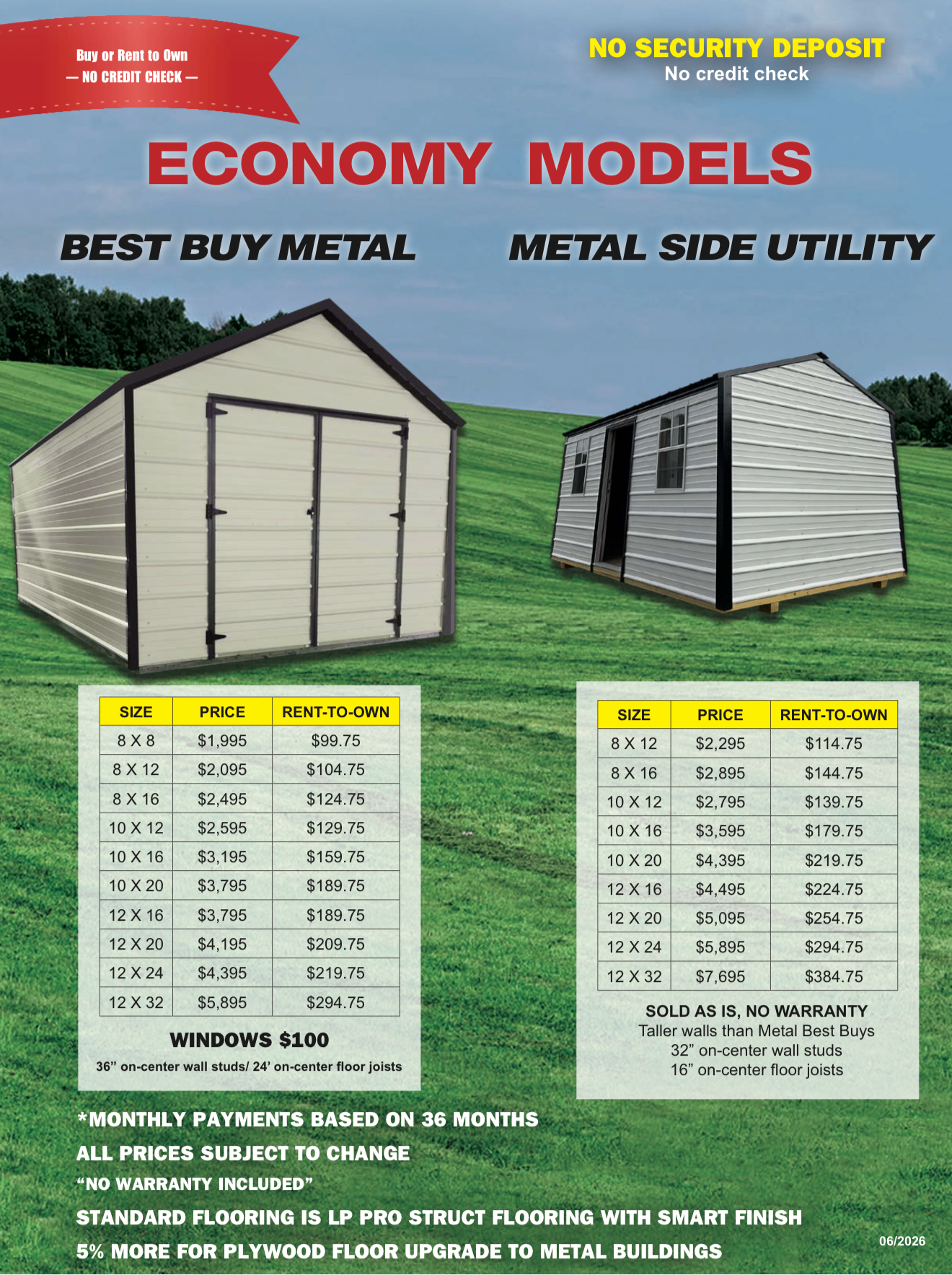 Economy Models — Best Buy Metal & Metal Side Utility